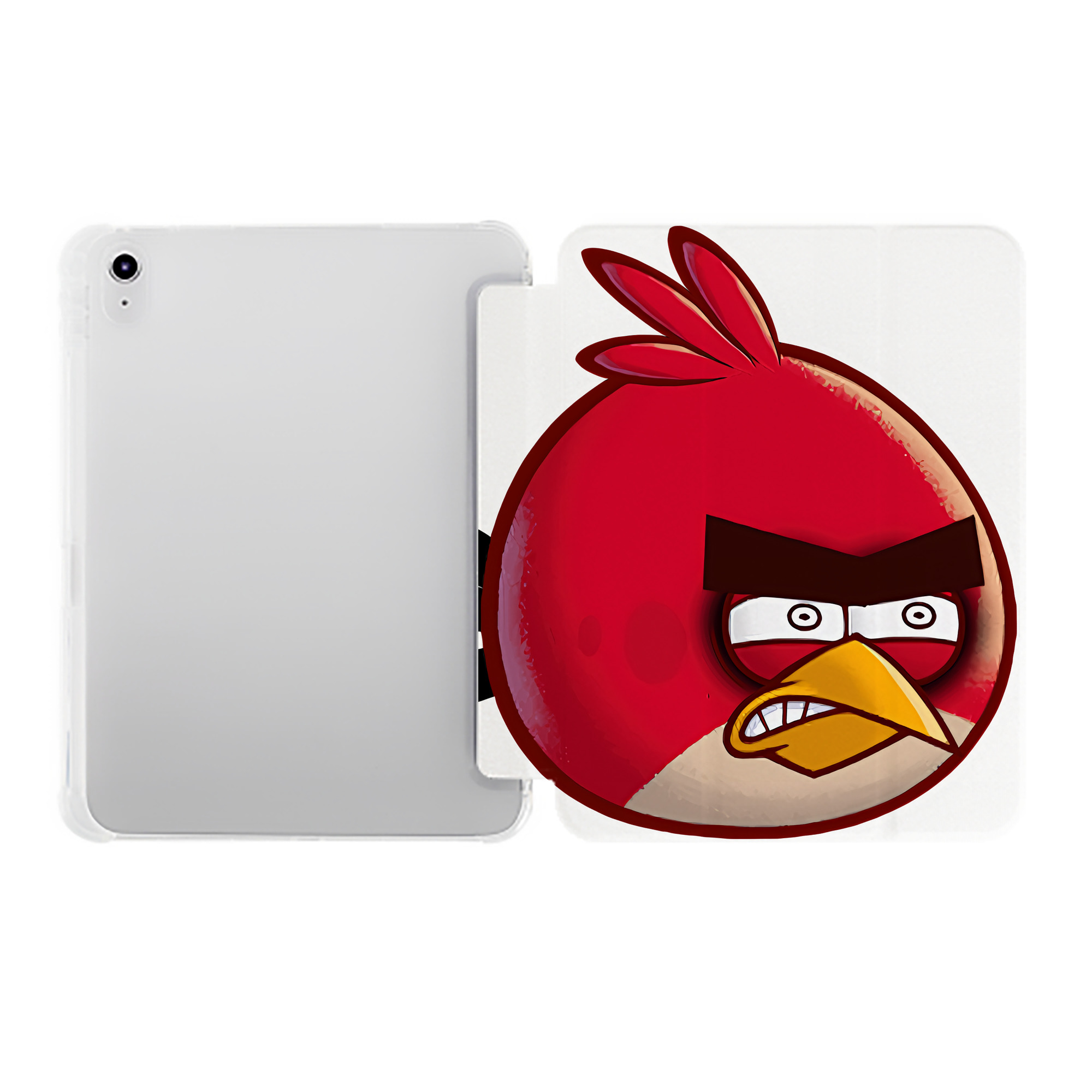 （画像用） Angry Birds アングリーバード IPad ケース ペン収納付き 三つ折りスタンド PUレザー×シリコン 対応機種9.5/10.5/10.9インチ